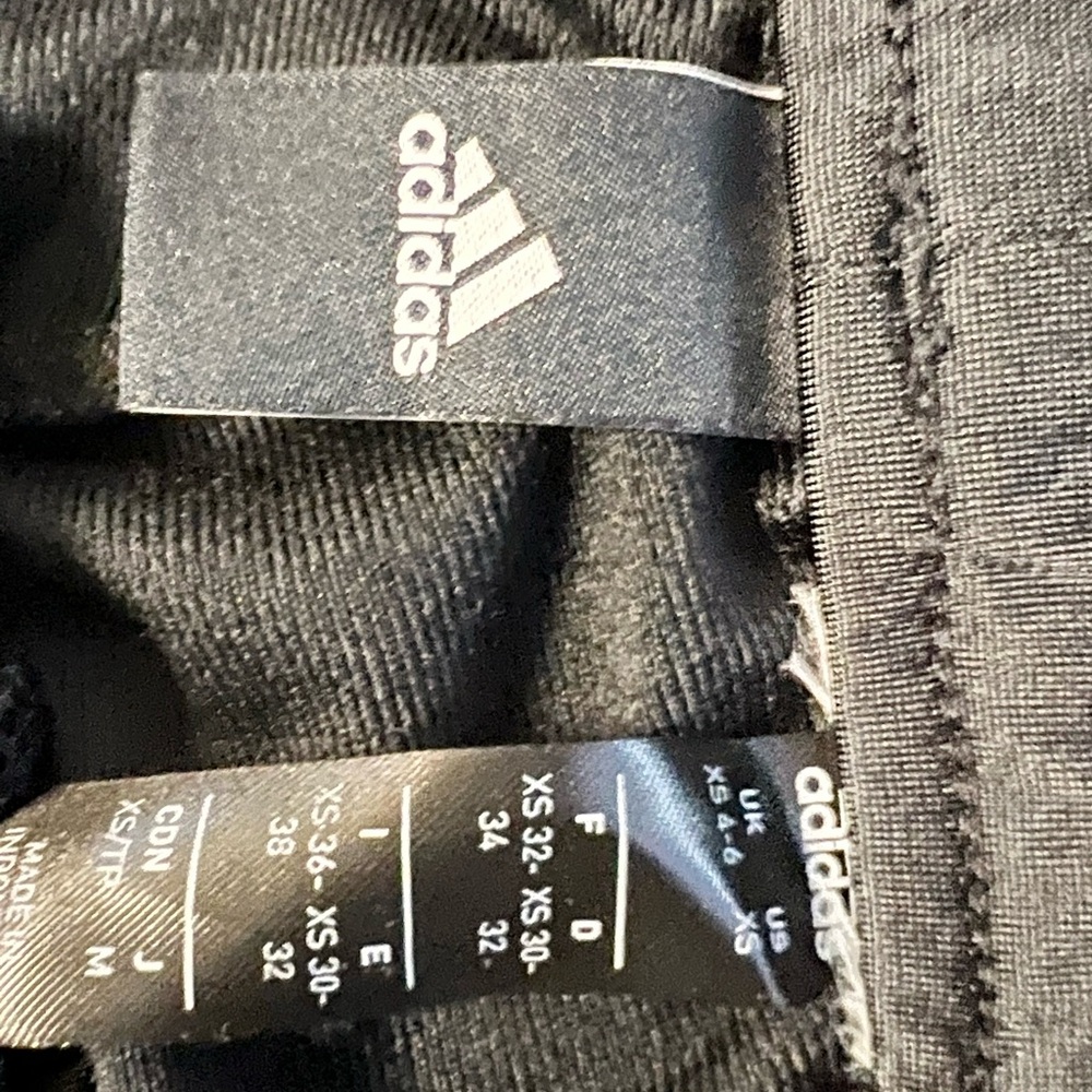 Adidas Women’s/Juniors Black Joggers with White Stripes - Picture 3 of 4